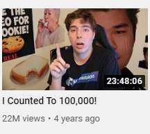 mrbeast counted to 100,000 to blow up on youtube