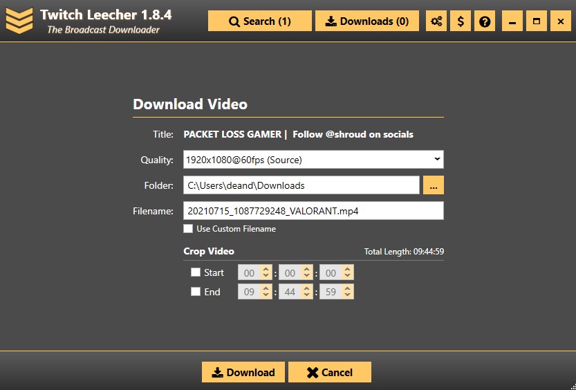 how to download Twitch VODs to your computer using Twitch Leecher
