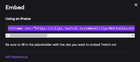 how to embed a twitch clip to your blog