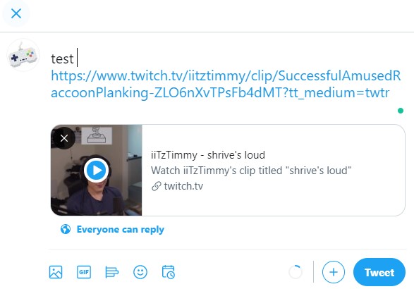 how to post a twitch clip to twitter
