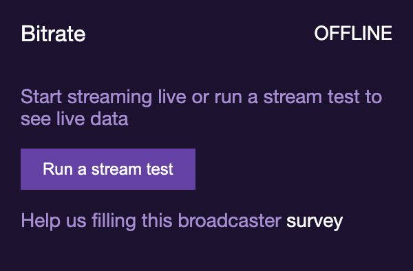 how to run a stream test on twitch
