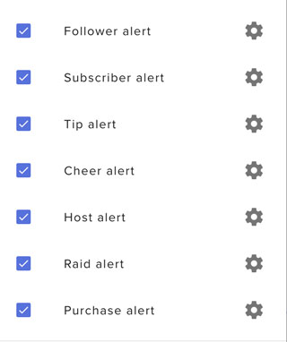 you can uncheck any alerts you don't need in streamelements
