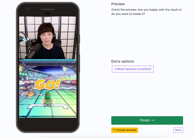 preview the final result of your twitch video for tiktok
