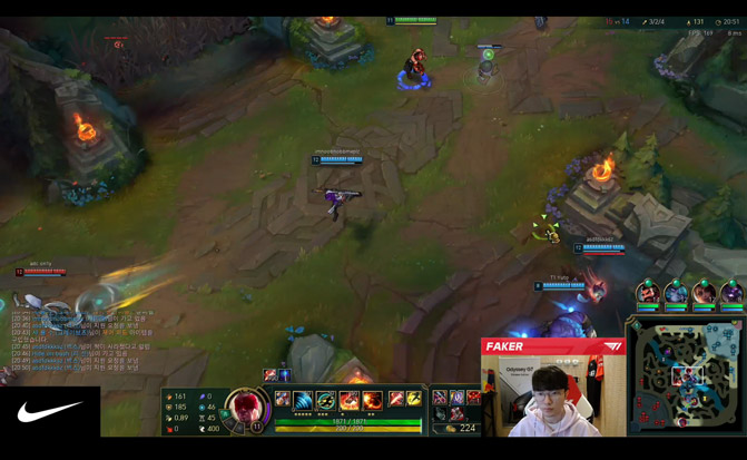 while there are many streamers who are bad at a game, there are plenty of streamers who are good at games as well such as faker, seen here, playing league of legends. 