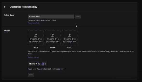how to change channel points name and icon on twitch