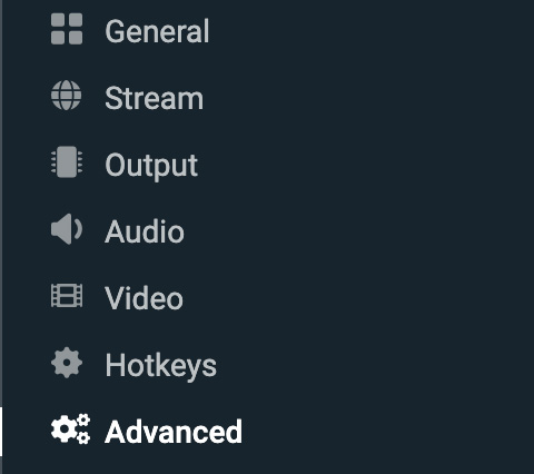 streamlabs stream delay options are found in the advanced tab of the settings menu