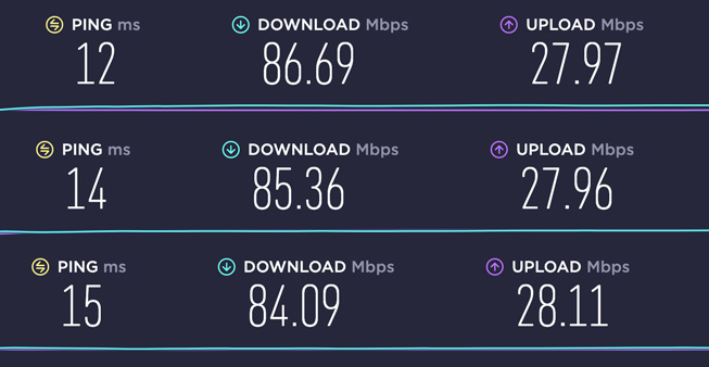 to check whether your internet connection is not causing lag on twitch, run a couple of speedtests