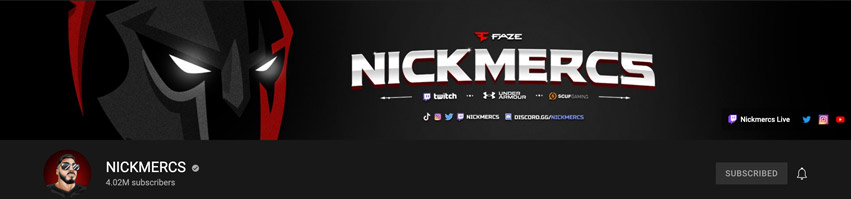 how much does nickmercs make from youtube?