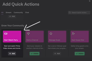 how to add the 'start watch party' button to your creator dashboard