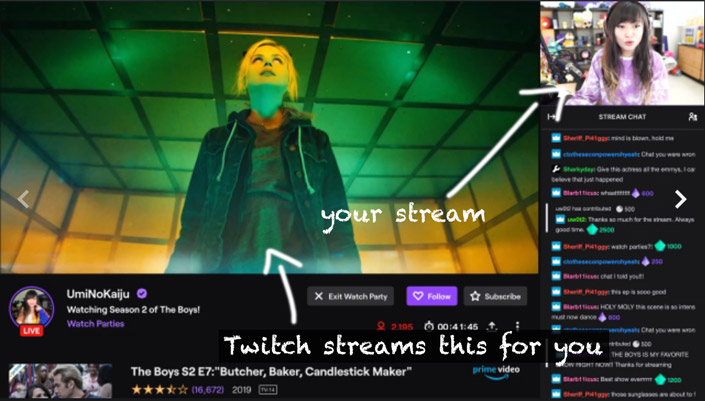the best way to stream anime on Twitch legally is to use the Twitch Watch Party feature